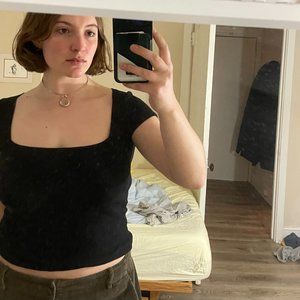 Reformation Black shirt Size large